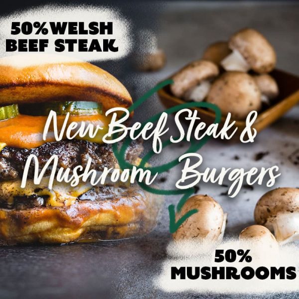 beef steak and mushroom burger from douglas willis butchers
